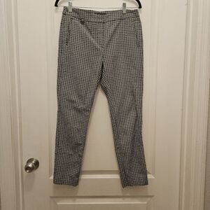 ADRIANNA PAPELL pattern dress pants with pockets women's size 6 black & white